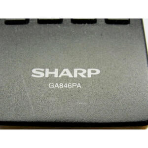 Sharp Aquos GA846PA Remote Control Only Cleaned Tested Working No Battery